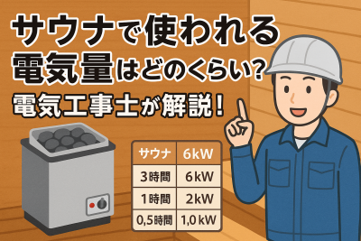 サウナの電気