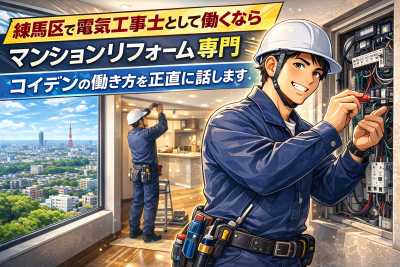 マンションリフォーム電気工事に転職