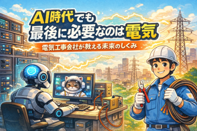 AI時代でも最後に必要なのは電気。電気工事会社が教える未来のしくみ