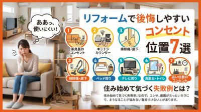 リフォームで後悔しやすいコンセント位置7選